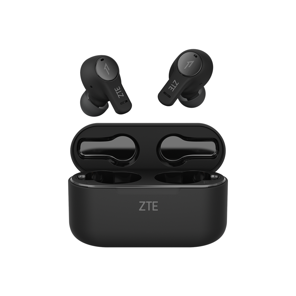UrbanX Street Buds Plus True Bluetooth Wireless Earbuds For ZTE Maven 2  With Active Noise Cancelling (Charging Case Included) Black 
